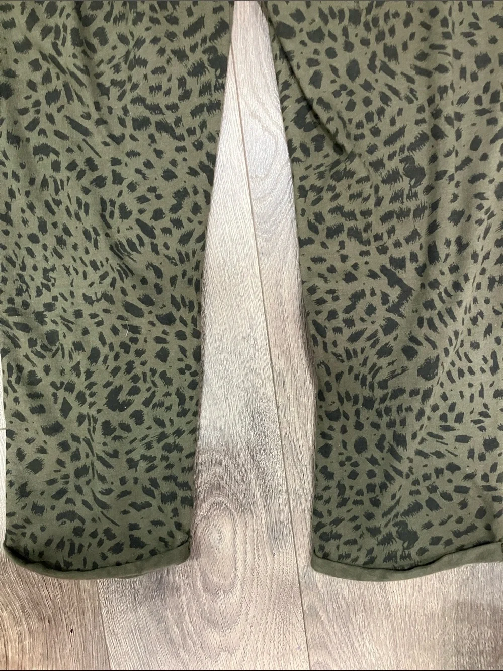 Treasure & Bond Olive and Black Leopard-Spot Jumpsuit, Like New, Size 10/12